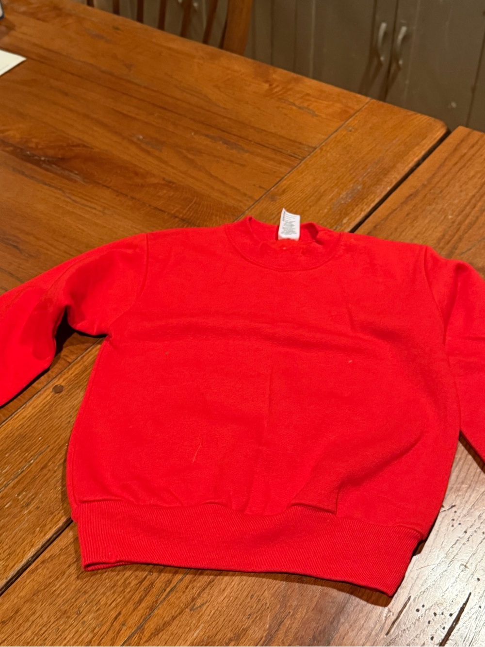 Rabbit Skins Bright Red Kids Crewneck Sweatshirt